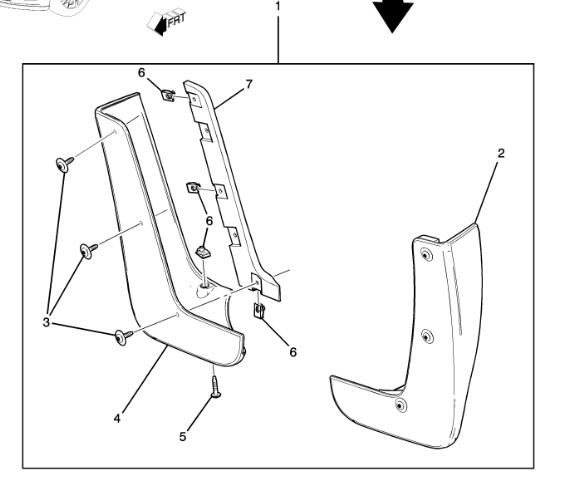 23257028 - : Rear guard pkg (Black) for Chevrolet: Traverse Image