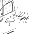 13594379 - : Front Passenger Side Door Lock Cylinder Bezel for GM Image