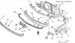 19417107 - Body: Face Bar Mount Bracket for GM Image