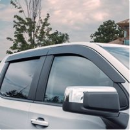 19417401 - Exterior: Low-Profile Door Window Weather Deflectors for Chevrolet: Silverado 1500, Silverado 1500 LTD | GMC: Sierra 1500, Sierra 1500 Limited Image