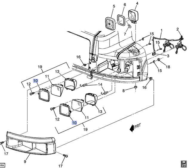 5966170 - Electrical: Sealed Beam Retainer Ring for Buick: Century, Electra, LeSabre, Regal, Riviera, Skyhawk, Skylark, Somerset, Somerset Regal | Cadillac: Brougham, Cimarron, DeVille, Eldorado, Fleetwood, Seville | Chevrolet: Blazer, C/K Pickup, Caprice, Cavalier, Celebrity, El Camino, G10, G20, G30, Impala, K5 Blazer, Monte Carlo, P20, P30, R10, R20, R30, Suburban C10, Suburban C20, Suburban K10, Suburban K20, Suburban R10, Suburban R20, Suburban V10, Suburban V20, V10, V20, V30 | GMC: C1500 Pickup, C2500 Pickup, C3500 Pickup, Caballero, G1500, G2500, G3500, Jimmy, K1500 Pickup, K2500 Pickup, K3500 Pickup, P2500, P3500, R1500 Pickup, R2500 Pickup, R3500 Pickup, Sonoma, Suburban C1500, Suburban C2500, Suburban K1500, Suburban K2500, Suburban R1500, Suburban R2500, V1500, V1500 Suburban, V2500, V2500 Suburban, V3500 | Oldsmobile: 98, Bravada, Calais, Custom Cruiser, Cutlass Calais, Cutlass Ciera, Cutlass Cruiser, Cutlass Salon, Cutlass Supreme, Delta 88, Firenza, Toronado | Pontiac: Bonneville, Grand Am, Grand Prix, J2000 Sunbird, Parisienne, Safari, Sunbird Image