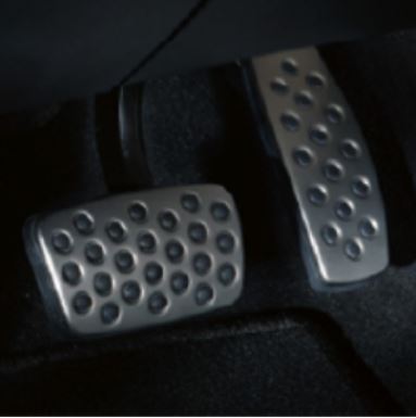 19212762 - Interior: Automatic Transmission Pedal Cover Package in Stainless Steel &amp; Black for Buick: Cascada, Envision, LaCrosse, Regal, Regal Sportback, Regal TourX, Verano | Chevrolet: Cruze, Cruze Limited, Impala, Malibu, Malibu Limited, Volt Image