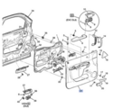 22818468 - Body: Door Trim Panel for Chevrolet: Silverado 1500, Silverado 2500 HD, Silverado 3500 HD | GMC: Sierra 1500, Sierra 2500 HD, Sierra 3500 HD Image