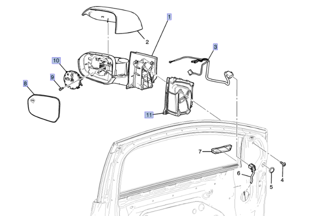 23406467 - Body: Mirror Assembly for GM Image