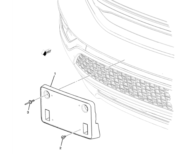23100921 - : Front License Plate Bracket for GM Image
