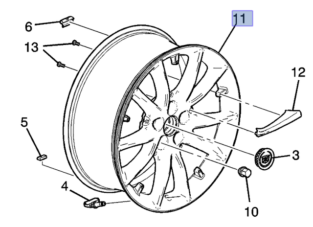 22887108 - : 20x8.5-Inch-Inch Aluminum Wheel for Cadillac: XTS Image