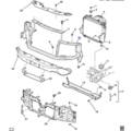 89025314 - Body: Radiator Support for Buick: Rainier | Chevrolet: Trailblazer, Trailblazer EXT | GMC: Envoy, Envoy XL, Envoy XUV | Oldsmobile: Bravada Image