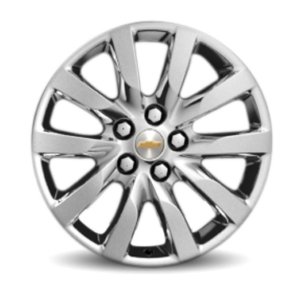 19301178 - Wheels: 18x18-Inch Aluminum 10-Spoke Wheel in Chrome for Buick: LaCrosse, Regal | Chevrolet: Impala, Malibu, Malibu Limited Image
