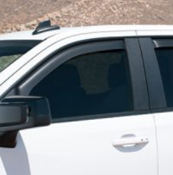 19417479 - Exterior: In-Channel Door Window Weather Deflectors for Chevrolet: Silverado 1500, Silverado 1500 LTD | GMC: Sierra 1500 Image
