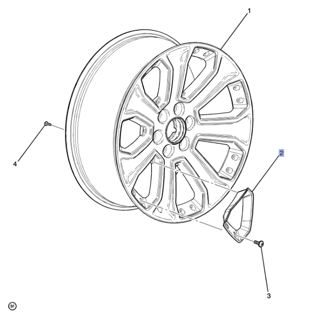 20982803 - Serviceable Components: Service Component, Wheel Spoke Trim Insert for GM Image