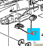 11516150 - Body: Fender U-Nut for Buick: Lucerne | Cadillac: DeVille, DTS | Chevrolet: Colorado, Express 2500, Express 3500, Silverado 1500, Silverado 2500 HD, Silverado 3500 HD | GMC: Canyon, Savana 2500, Savana 3500, Sierra 1500, Sierra 2500 HD, Sierra 3500 HD | Oldsmobile: Aurora | Pontiac: Bonneville, Solstice Image