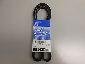 12637202 - Cooling System: Drive Belt for Buick: Commercial Chassis, Rainier, Regal, Roadmaster | Cadillac: Escalade, Escalade ESV, Escalade EXT | Chevrolet: Avalanche 1500, Avalanche 2500, Caprice, Corvette, Express 1500, Express 2500, Express 3500, Express 4500, Silverado 1500, Silverado 1500 Classic, Silverado 1500 HD, Silverado 1500 HD Classic, Silverado 2500, Silverado 2500 HD, Silverado 2500 HD Classic, Silverado 3500, Silverado 3500 Classic, Silverado 3500 HD, SSR, Suburban 1500, Suburban 2500, Tahoe, Trailblazer, Trailblazer EXT | GMC: Envoy, Envoy XL, Envoy XUV, Savana 1500, Savana 2500, Savana 3500, Savana 4500, Sierra 1500, Sierra 1500 Classic, Sierra 1500 HD, Sierra 1500 HD Classic, Sierra 2500, Sierra 2500 HD, Sierra 2500 HD Classic, Sierra 3500, Sierra 3500 Classic, Sierra 3500 HD, Yukon, Yukon XL 1500, Yukon XL 2500 | Oldsmobile: Custom Cruiser Image