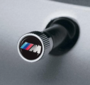 36110421543 - Wheels: ABS Valve Stem Caps - Chrome - M Logo for BMW Image image