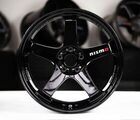 4030SRSR49BK - : NISMO LMGT4 19x10.5 + 15 Gloss Black for Nissan: 350Z, 370Z, GT-R, Z Image