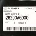 26290AG000 - Brakes: Splash Shield for Subaru: Crosstrek, Forester, Impreza, XV Crosstrek Image