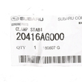 20416AG000 - Suspension: Stabilizer Bar Clamp for Subaru: Forester, Impreza Image