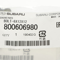 800606980 - : Pulley Bolt for Subaru: Ascent, BRZ, Crosstrek, Forester, Impreza, Legacy, Outback, WRX, XV Crosstrek Image
