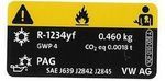 5QF010008A - Body: AC Label for Volkswagen: Arteon, Beetle, Golf, Golf Alltrack, Golf R, Golf SportWagen, GTI, ID.4, Jetta, Taos, Tiguan Image