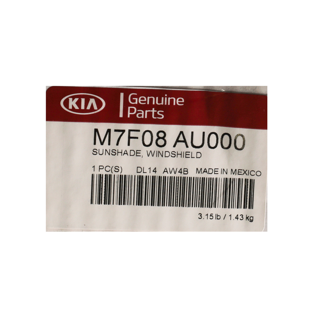 M7F08AU000 - Interior: Uv Sunshade for Kia: Forte Image