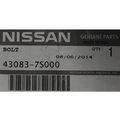 430837S000 - : Knuckle Mount Bolt for Nissan Image