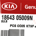 1864305009N - Body: Bulb for Kia: Amanti, Borrego, Cadenza, Forte, Forte Koup, Forte5, Optima, Rio, Rio5, Rondo, Sedona, Seltos, Sorento, Soul, Soul EV, Spectra, Spectra5, Sportage, Telluride Image