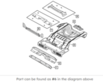 4696813AE - Frames and Bumpers: Rear Suspension Crossmember for Mopar Image