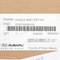 61021AG06ANN - Body: Handle, Outside for Subaru: Legacy, Outback Image