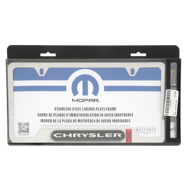 82214873 - Exterior Accessories: License Plate Frame for Chrysler: 200, 300, Pacifica, Town &amp; Country, Voyager Image