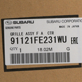 91121FE231WU - : Center Grille for Subaru: Impreza Image