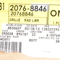 20768846 - : Front Passenger Side Lower Outer Grille for GM Image