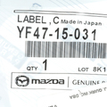 YF4715031 - Body: Fan Label for Mazda Image