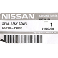 668307S000 - : Cowl Cover Seal for Nissan Image