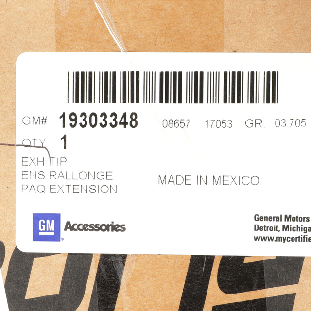 19303348 - Performance: Performance Exhaust Tip By Borla(R), Black Chrome for Cadillac: Escalade, Escalade ESV | Chevrolet: Silverado 1500, Silverado 1500 LD, Silverado 1500 LTD, Silverado 2500 HD, Silverado 3500 HD, Suburban, Suburban 3500 HD, Tahoe | GMC: Sierra 1500, Sierra 1500 Limited, Sierra 2500 HD, Sierra 3500 HD, Yukon, Yukon XL Image