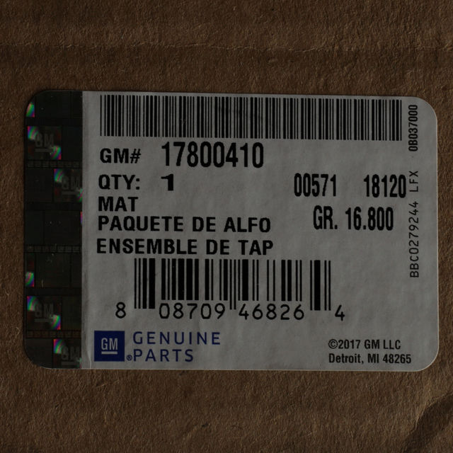 17800410 - Interior: Floor Mats, Carpet, Rear for Chevrolet: Tahoe | GMC: Yukon Image