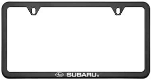 SOA342L153 - Exterior: License Plate Frame, Matte Black for Subaru: Ascent, BRZ, Crosstrek, Forester, Impreza, Legacy, Outback, Solterra, WRX Image