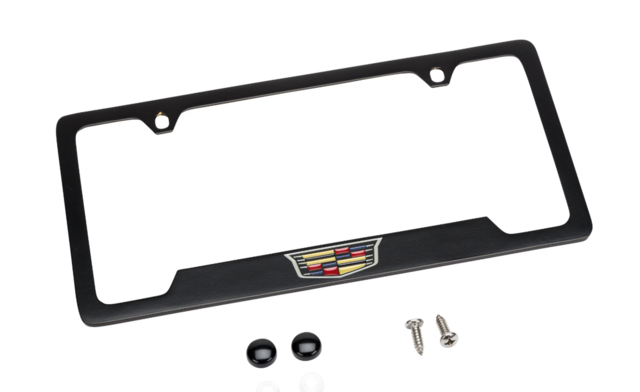 19330366 - Exterior: License Plate Frame, Cadillac Crest for GM Image