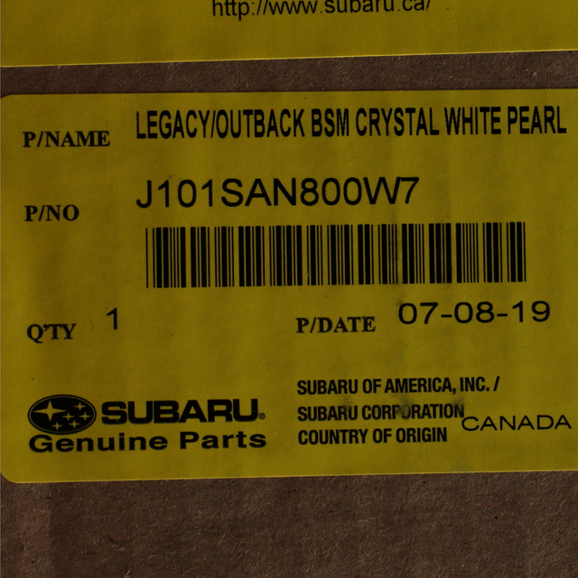 J101SAN801W7 - Exterior: Body Side Molding Kit - Crystal White Pearl for Subaru: Legacy, Outback Image