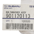 901120113 - Electrical: Fuse Box Bolt for Subaru: B9 Tribeca, Baja, Crosstrek, Forester, Impreza, Legacy, Outback, Tribeca, WRX, XV Crosstrek Image