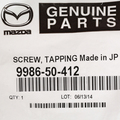 998650412 - Body: Grille Molding Screw for Mazda Image