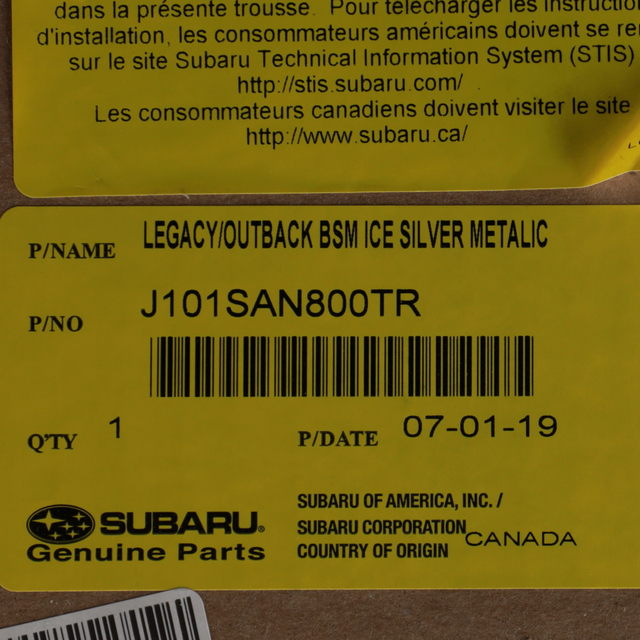J101SAN801TR - Exterior: Body Side Molding Kit - Ice Silver Metallic for Subaru: Legacy, Outback Image