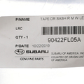 90422FL05A - Body: Black Out Tape for Subaru: Impreza Image