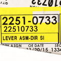 22510733 - Steering: Signal Lever for Chevrolet: Astro, Blazer, C1500, C2500, C3500, Camaro, Caprice, Impala, K1500 Pickup, K2500 Pickup, K3500 Pickup, Lumina, Lumina APV, S10 | GMC: C1500 Pickup, C2500 Pickup, C3500 Pickup, K1500 Pickup, K2500 Pickup, K3500 Pickup, Safari, Sonoma, Yukon | Oldsmobile: Cutlass Ciera, Cutlass Cruiser, Silhouette | Pontiac: Firebird, Sunbird Image