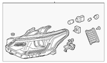 84887858 - Electrical: Headlight Assembly for GM Image