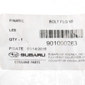 901000263 - Body: Under Cover Bolt for Subaru: Legacy, Outback Image