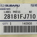 28181FJ710 - : Tire Info Label for Subaru Image