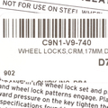 C9N3V9740A - : Alloy Wheels Locks, Chrome Finish (Set Of 4) for Mazda Image