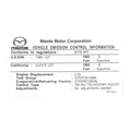 PYAJ69036 - Body: Emission Label for Mazda Image