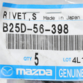 B25D56398 - Fuel System: Tank Shield Rivet for Mazda Image