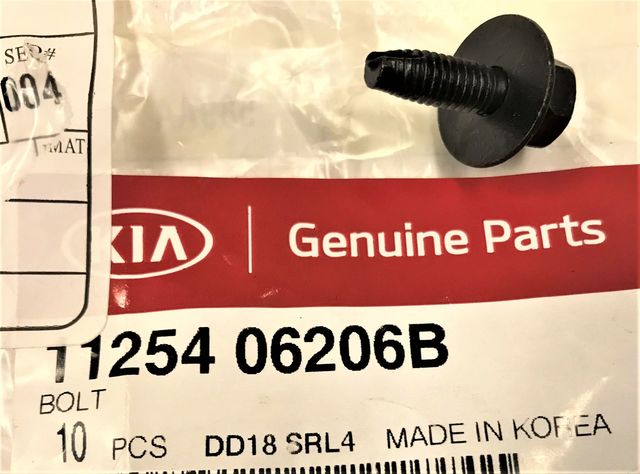 1125406206B - : Drive Motor Inverter Coolant Reservoir Bolt for Kia: Borrego, Cadenza, Carnival, EV6, EV9, Forte, Forte Koup, Forte5, K4, K5, K900, Niro, Niro EV, Optima, Rio, Rondo, Sedona, Seltos, Sorento, Soul, Soul EV, Sportage, Stinger, Telluride Image