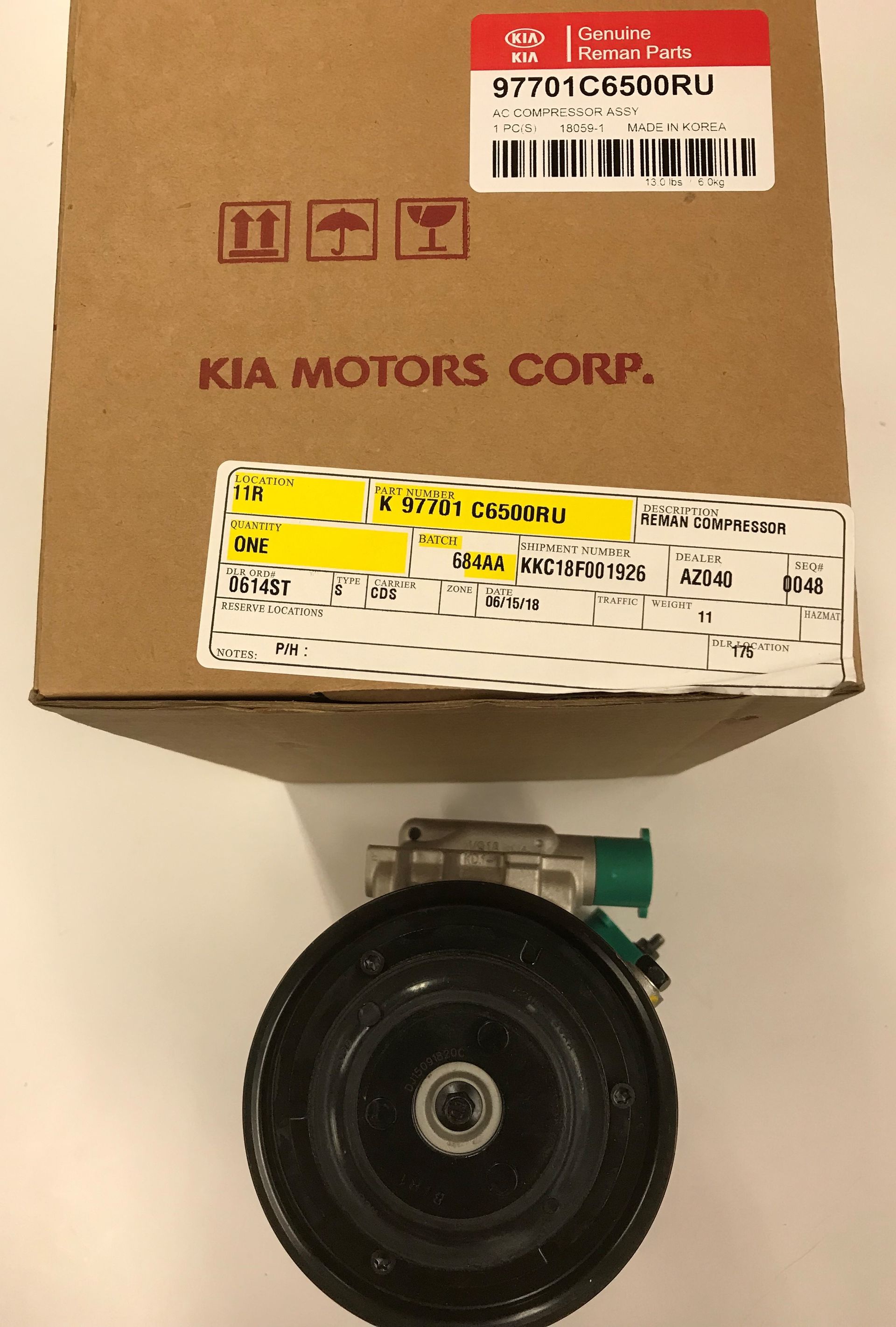97701C6500RU - : A/C Compressor for Kia: Sorento Image